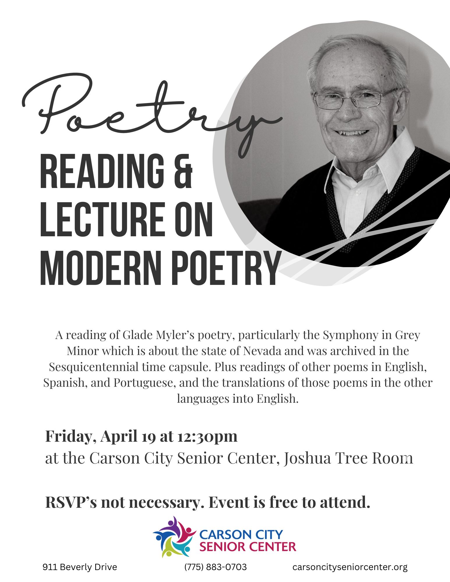 Poetry reading and lecture