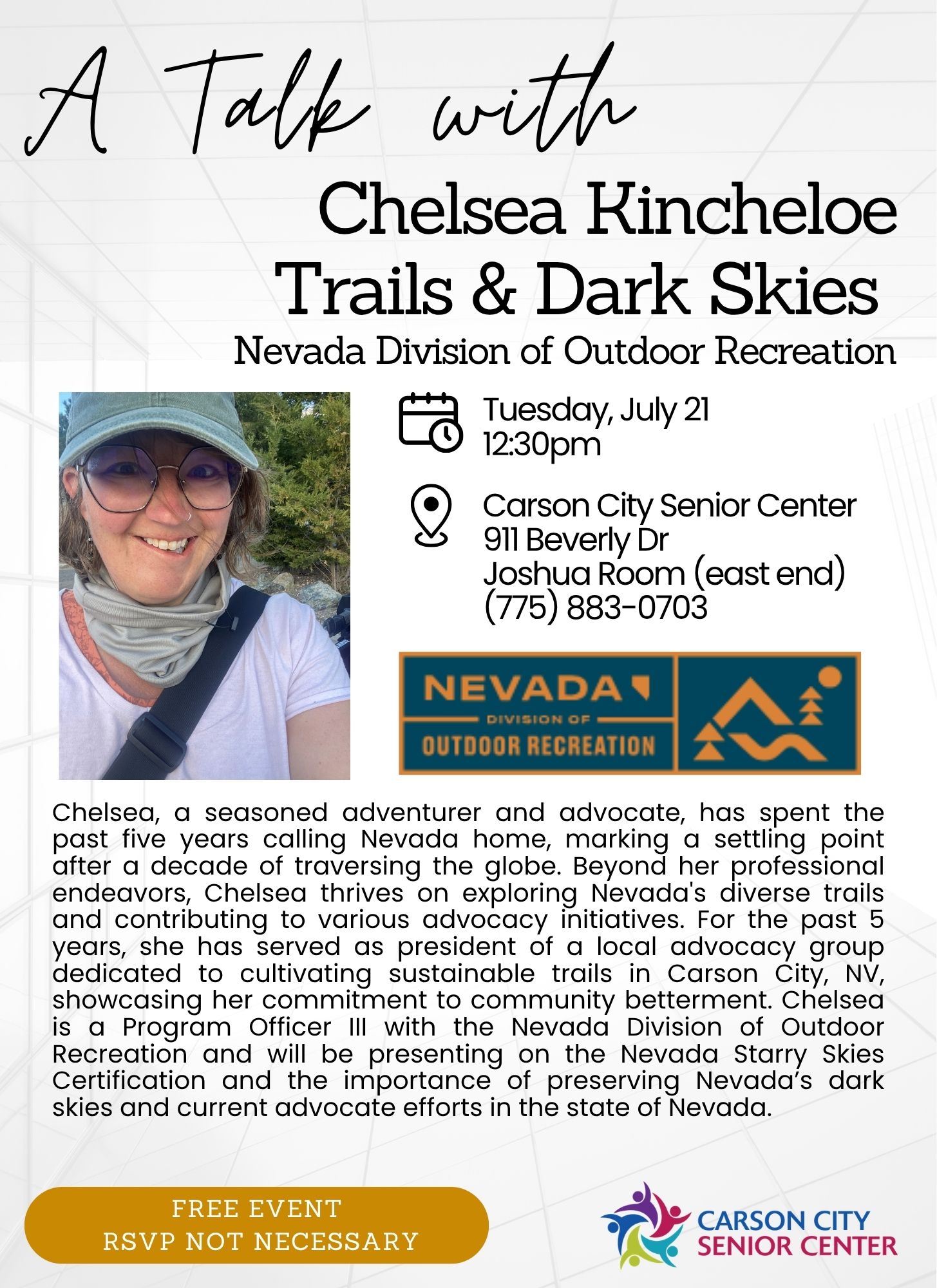 A Talk with Chelsea Kincheloe, Trails & Dark Skies