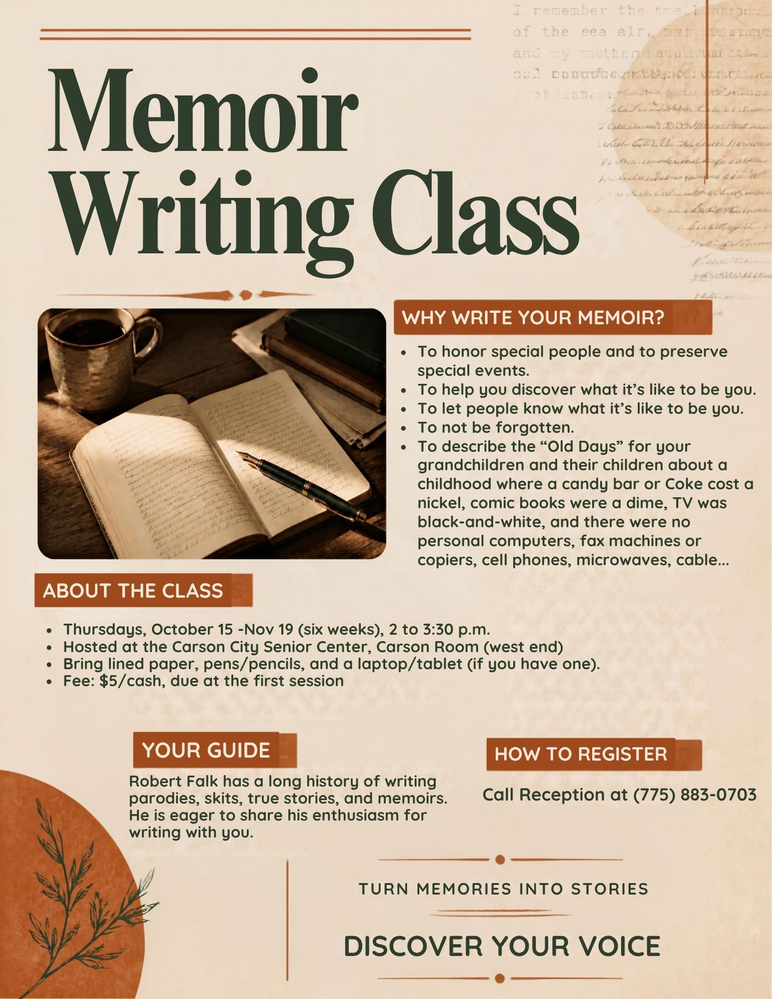 Memoir Writing Class