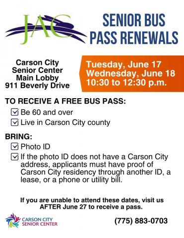 JAC Bus Pass renewals